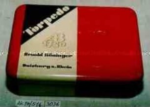 Blechdose für 50g Tabak "Torpedo", Arnold Böninger, Duisburg a. Rhein