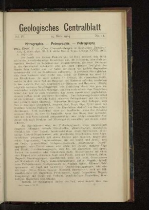 15. März 1904 No. 14.