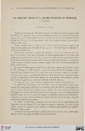 31: Les dernières lignes de la grande inscription de Ménephtah à Karnak
