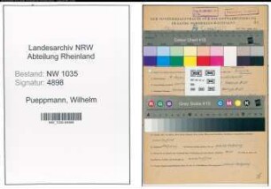 Entnazifizierung Wilhelm Pueppmann , geb. 04.08.1896 (Lohnbuerobeamter)