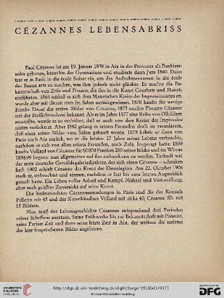 Cézannes Lebensabriss