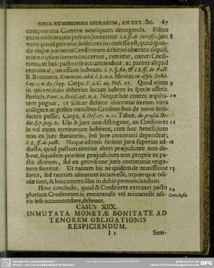 Casus XIIX. Inmutata Monetae Bonitate Ad Tenorum Obligationis Respiciendum