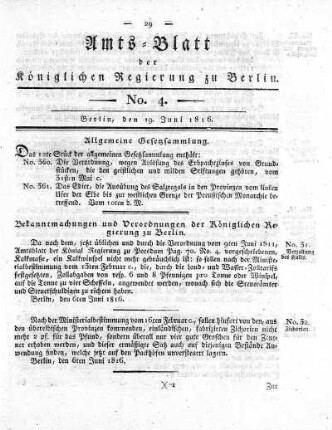 No 4, 19. Juni 1816