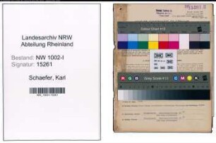 Entnazifizierung Karl Schaefer, geb. 01.05.1896 (Kaufm.Angest.)