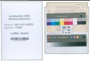 Entnazifizierung Hedwig Loeffek , geb. 27.09.1904 ()