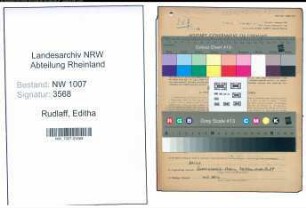 Entnazifizierung Editha Rudlaff , geb. 09.10.1909 (Kontoristin)