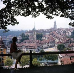 Bern, Blick über die Altstadt : Blick über die Altstadt von Bern