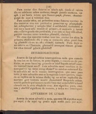 Adverbios de lugar.
