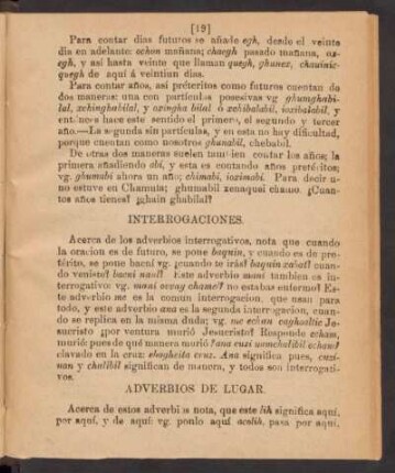 Adverbios de lugar.