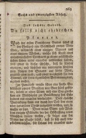 Das sechste Geboth.