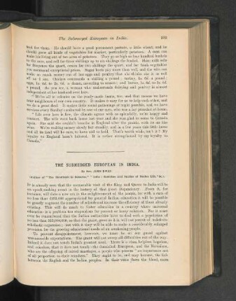 The Submerged European In India.