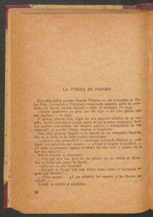 La vuelta de Pancho