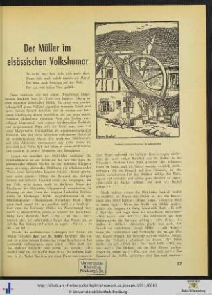 Der Müller im elsässischen Volkshumor.