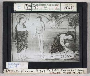Paris, Bibliothèque Nationale: MS lat. 1, Vivianbibel, Schöpfung Adams