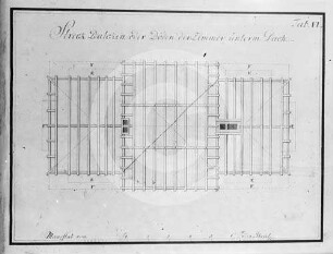 Balkenlage Dachgeschoss vom Herrenhaus Grenzhof