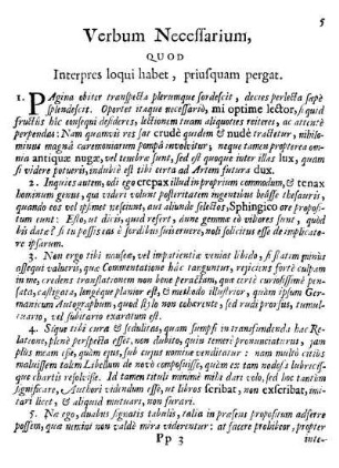 Verbum Necessarium, Quod Interpres loqui habet, priusquam pergat.