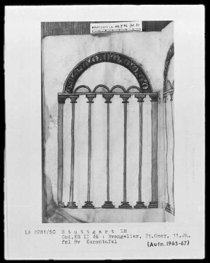 Evangeliar (unvollendet) — ---, Folio 8versoKanontafel
