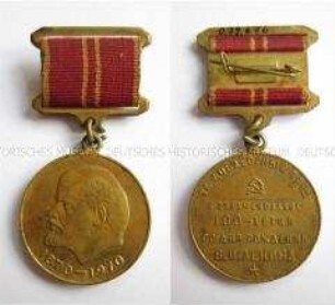 Medaille zum 100. Geburtstag Lenins, zivile Abteilung für heldenmütige Arbeit, Sowjetunion