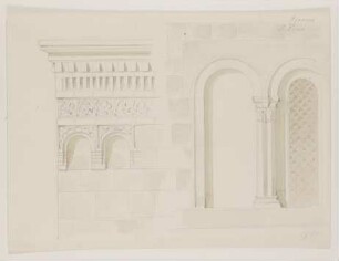 San Zeno in Verona [aus einem Konvolut von 107 Blatt Architekturstudien und Skizzen einer Italienreise]