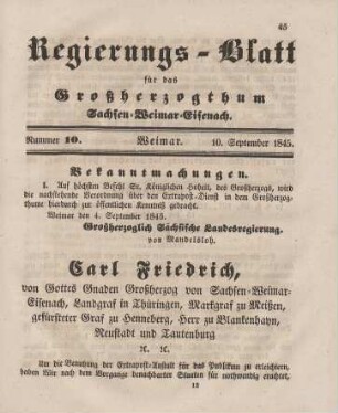 Nr. 10 : 10. September 1845