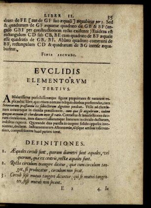 Euclidis elementorum tertius.