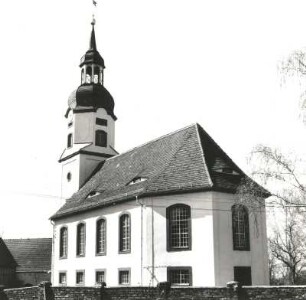 Hainichen-Trages. Dorfkirche (1733/1739). Ansicht von Südwesten