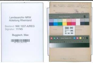 Entnazifizierung Max Buggisch , geb. 09.05.1905 ()