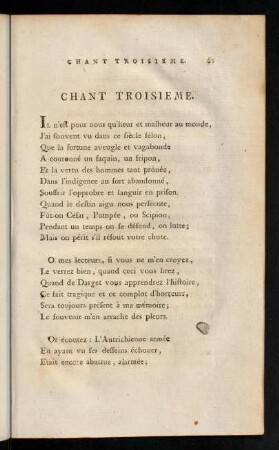 61-88, Chant Troisieme.