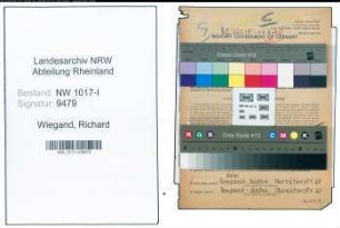 Entnazifizierung Richard Wiegand , geb. 21.01.1894 (Schlosser)