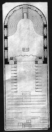 Freilichttheater im Burggarten zu Prag anläßlich der Krönungsfeier Karls VI., Grundriss
