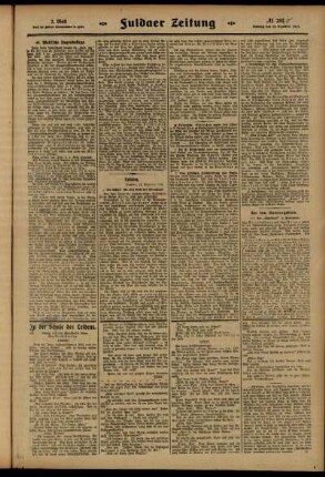 Zweite Ausgabe vom Samstag, den 13. Dezember 1913.