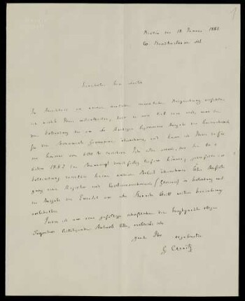 Nr. 1: Brief von Georg Waitz an Edward Schröder, Berlin, 18.1.1881