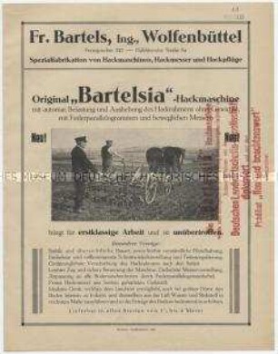 Original "Bartelsia"-Hackmaschine