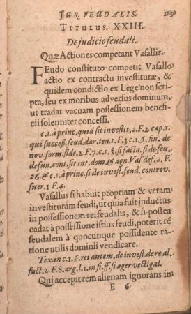 Titulus XXIII. De judicio feudali.
