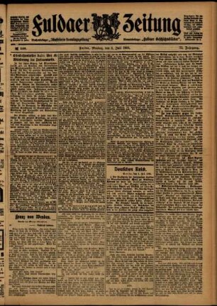 Ausgabe vom Montag, den 03. Juli 1905.
