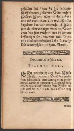 Deus meus respice me. Psalmus XXII.