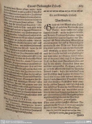 Ein und siebenzigster Discurß. Von Bettlern.
