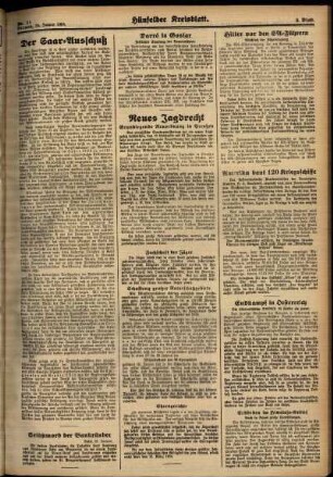 Zweite Ausgabe vom Mittwoch, den 24. Januar 1934.