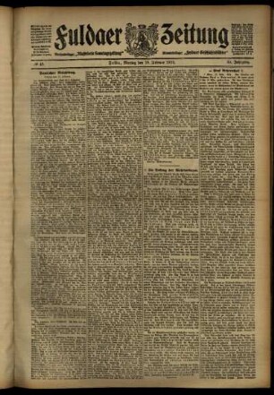 Ausgabe vom Montag, den 19. Februar 1912.