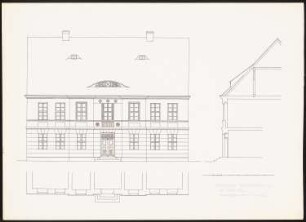 Wohnhaus Berliner Straße 11, Beelitz: Ansicht, Schnitt, Fassadenschnitt horizontal