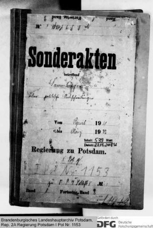 Sammlungen über politische Ausschreitungen