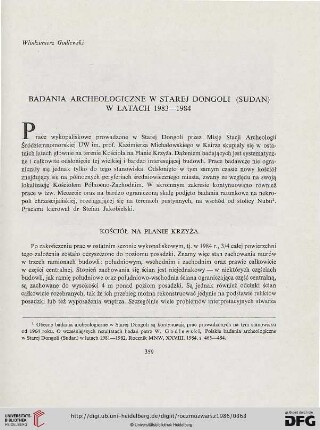30: Badania archeologiczne w Starej Dongoli (Sudan) w latach 1983 - 1984