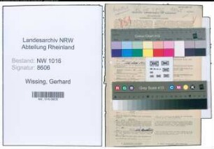 Entnazifizierung Gerhard Wissing , geb. 27.09.1903 (Postschaffner)