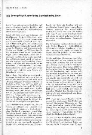 Die Evangelisch-Lutherische Landeskirche Eutin