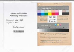 Entnazifizierung Josef Gruhn , geb. 04.05.1895 (Angestellter)