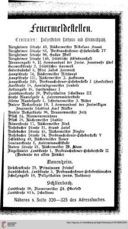 Feuermeldestellen