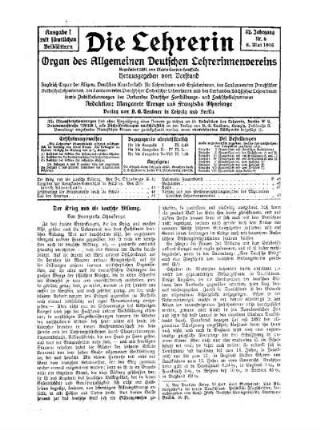 Der Krieg und die deutsche Bildung