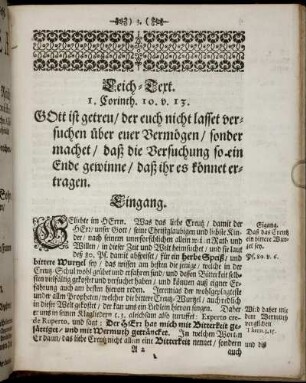 Leich-Text; Eingang; Erklärung des Textes; Haupt-Lehr.