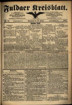 Ausgabe vom Samstag, den 28. Januar 1905.