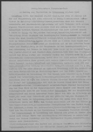 Ochsenwang: Visitationsbericht mit Pfarrbericht 1946